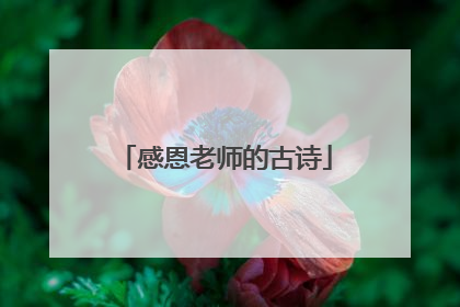 感恩老师的古诗