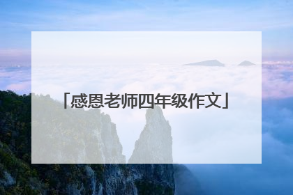 感恩老师四年级作文
