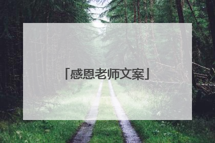 感恩老师文案