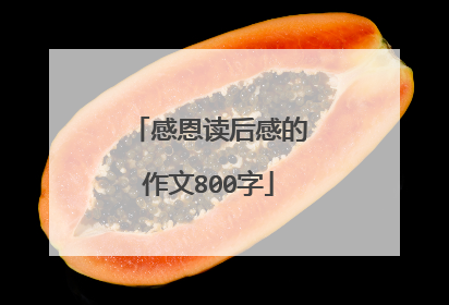 感恩读后感的作文800字