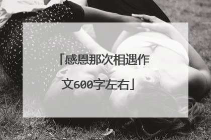 感恩那次相遇作文600字左右
