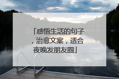 感悟生活的句子,治愈文案,适合夜晚发朋友圈