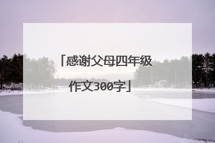 感谢父母四年级作文300字