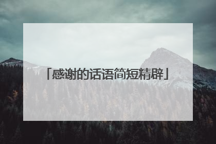 感谢的话语简短精辟