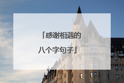 感谢相遇的八个字句子