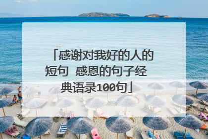 感谢对我好的人的短句 感恩的句子经典语录100句