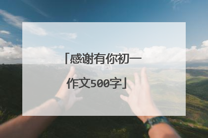 感谢有你初一作文500字
