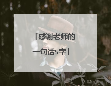 感谢老师的一句话5字