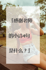 感谢老师的小诗4句是什么?