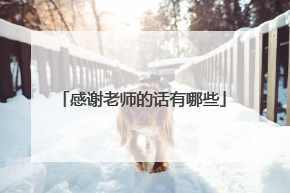 感谢老师的话有哪些