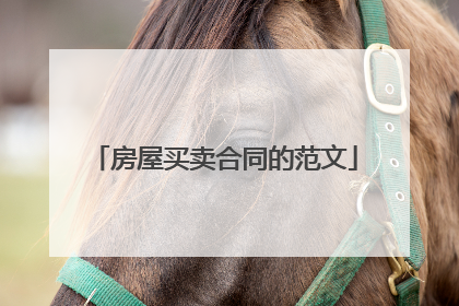房屋买卖合同的范文