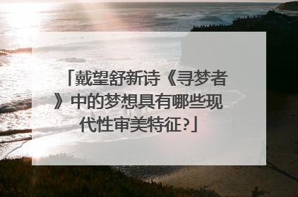 戴望舒新诗《寻梦者》中的梦想具有哪些现代性审美特征?
