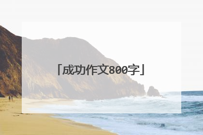 成功作文800字