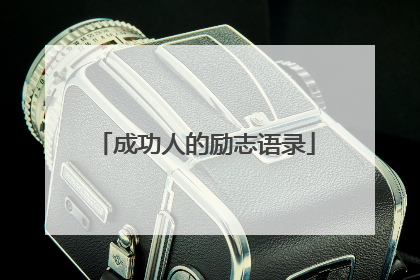 成功人的励志语录