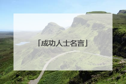 成功人士名言