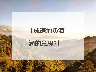 成语地负海涵的意思?