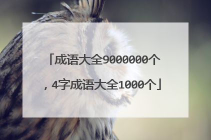 成语大全9000000个，4字成语大全1000个