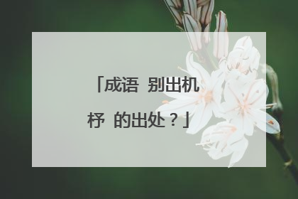 成语 别出机杼 的出处?
