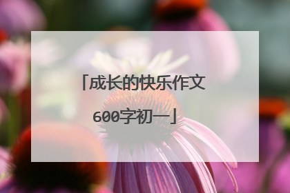 成长的快乐作文600字初一
