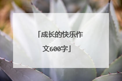 成长的快乐作文600字