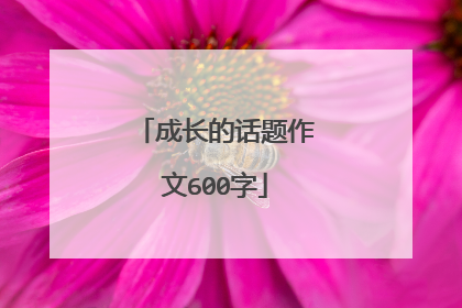 成长的话题作文600字