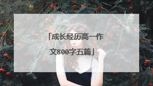 成长经历高一作文800字五篇