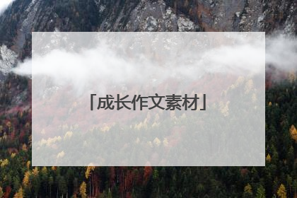 成长作文素材