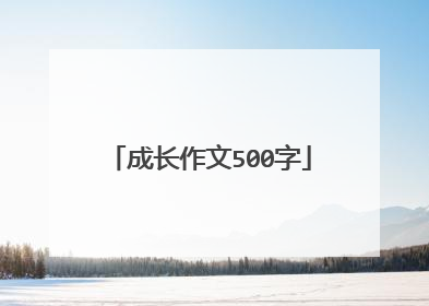 成长作文500字
