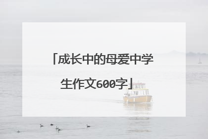 成长中的母爱中学生作文600字