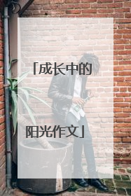 成长中的阳光作文