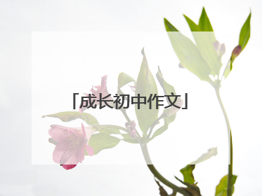 成长初中作文