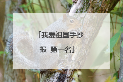 我爱祖国手抄报 第一名