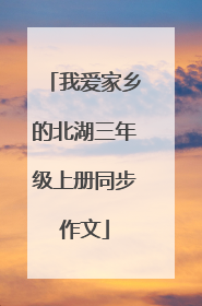 我爱家乡的北湖三年级上册同步作文