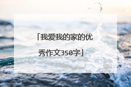 我爱我的家的优秀作文350字