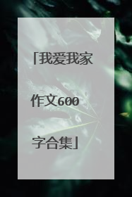 我爱我家作文600字合集