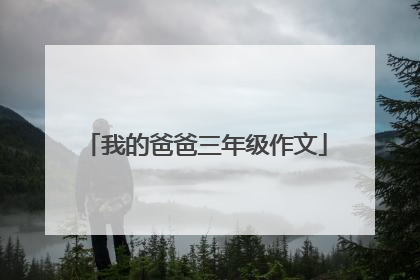 我的爸爸三年级作文