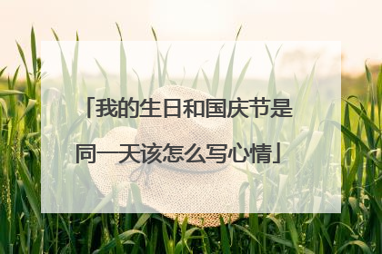 我的生日和国庆节是同一天该怎么写心情