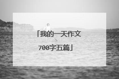 我的一天作文700字五篇