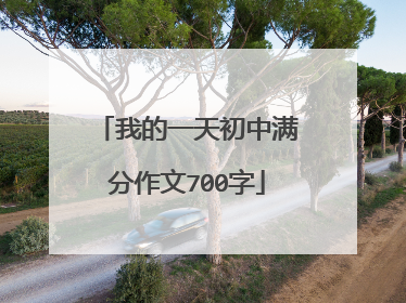 我的一天初中满分作文700字