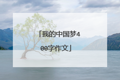 我的中国梦400字作文