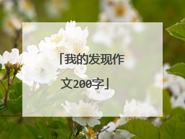 我的发现作文200字