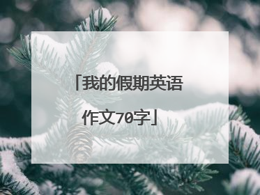 我的假期英语作文70字