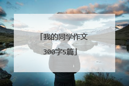 我的同学作文300字5篇