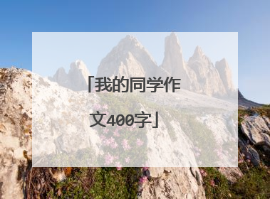 我的同学作文400字