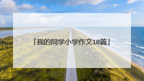 我的同学小学作文10篇