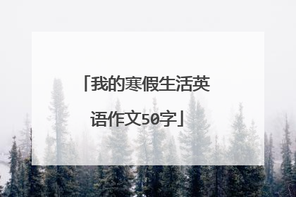 我的寒假生活英语作文50字