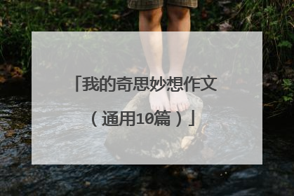 我的奇思妙想作文（通用10篇）