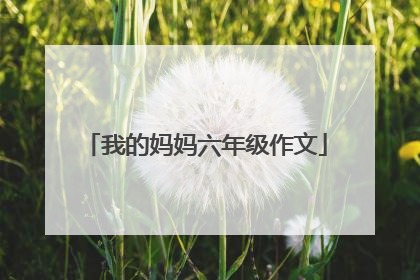 我的妈妈六年级作文