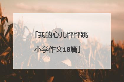 我的心儿怦怦跳小学作文10篇
