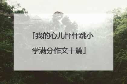 我的心儿怦怦跳小学满分作文十篇